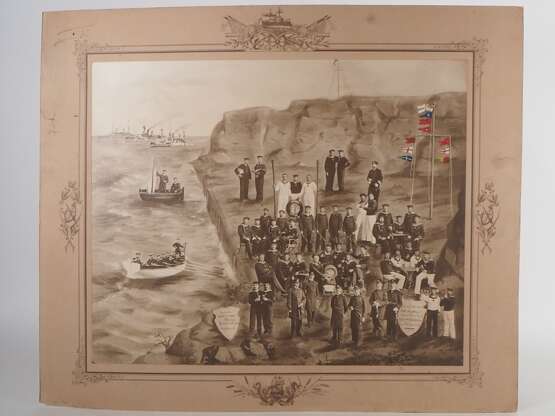 Deutsches Kaiserreich: Großes Reservistenbild Helgoland, Matrosen-Artillerie-Abteilungen 1904-1907 - photo 1