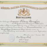 Paar Bestallungsurkunden, Königl. Bayer. Gendarmerie-Korps, Kompanie von Schwaben 1906/07 - photo 3