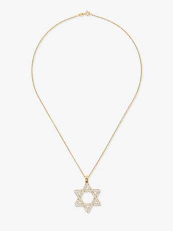 A unique pendant necklace with a diamond-decorated Star of David - фото 2
