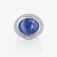 A ring with a sapphire and brilliant-cut diamonds - Now at the auction