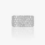 A modern band ring decorated with brilliant-cut diamonds - photo 3