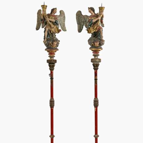 A pair of angels with candlesticks - photo 4