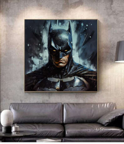 Бэтмен во Тьме Евгения Дувакина Canvas on the subframe Acrylic and oil Фантастика Portrait Москва 2024 - photo 2
