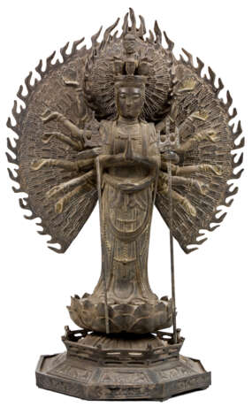 Tibetische Bodhisattva Statue aus Kupfer - photo 1