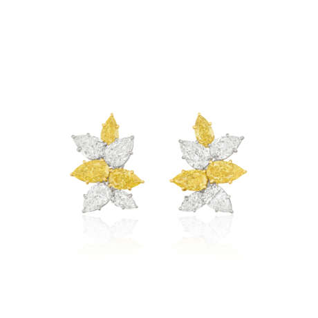 BULGARI COLORED DIAMOND AND DIAMOND EARRINGS - photo 1