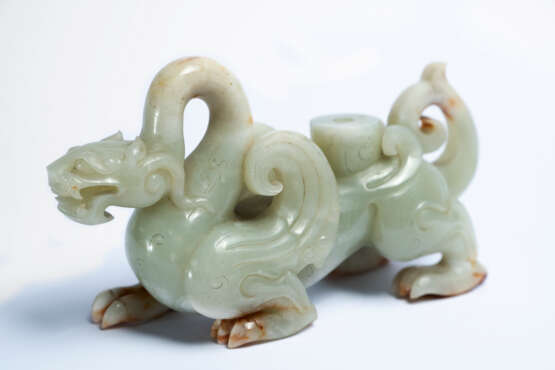 Grosses chinesisches Fabeltier aus Jade - photo 1
