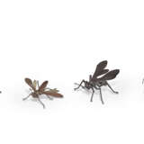 A GROUP OF FOUR IRON ARTICULATED MODELS OF INSECTS, JIZAI OKIMONO - photo 2