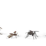 A GROUP OF FOUR IRON ARTICULATED MODELS OF INSECTS, JIZAI OKIMONO - photo 3