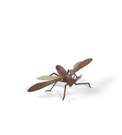 A GROUP OF FOUR IRON ARTICULATED MODELS OF INSECTS, JIZAI OKIMONO - Foto 5