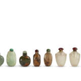 A GROUP OF EIGHT HARDSTONE SNUFF BOTTLES - фото 2