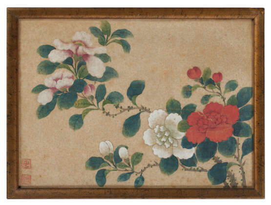 FOUR ALBUM LEAVES DEPICTING FLOWERS - photo 4