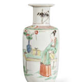 A FAMILLE VERTE 'SLEEPING COURT LADY' BALUSTER VASE - photo 1