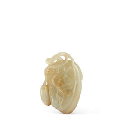 A PALE CELADON AND RUSSET JADE GOURD - фото 1