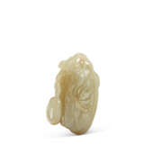 A PALE CELADON AND RUSSET JADE GOURD - photo 3