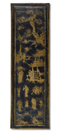 A METAL-INLAID BLACK LACQUER RECTANGULAR BOX AND COVER - фото 2