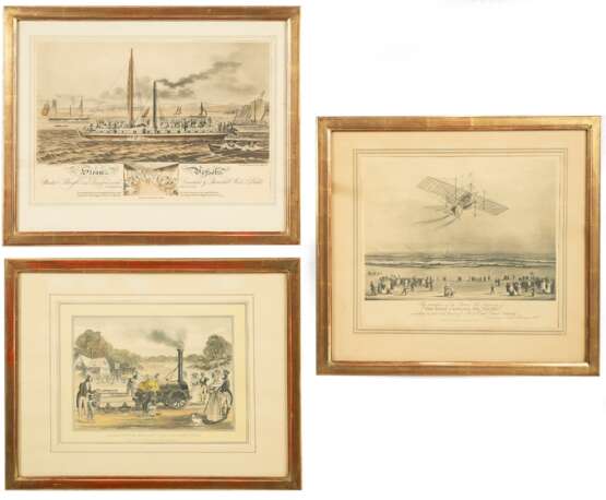 Drei Graphiken mit berühmten Erfindungen des 19. Jahrhunderts - фото 1