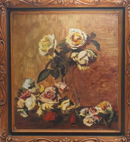 Still life with white roses Mid-20th century - photo 1