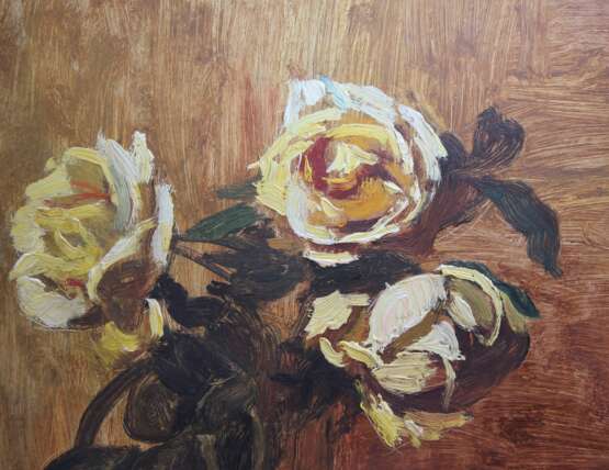 Still life with white roses Mid-20th century - photo 2