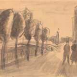 The street in Petrograd watercolor Early 20th century - photo 1