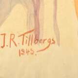 Painting Portraits of parents by Jans Roberts Tilbergs watercolor Early 20th century - photo 5