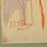 Painting Portraits of parents by Jans Roberts Tilbergs watercolor Early 20th century - photo 13