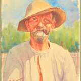 Painting Portraits of parents by Jans Roberts Tilbergs watercolor Early 20th century - photo 14