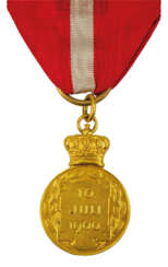 Baden: Medaille zur Hochzeit Max von Baden 1900, in Gold.