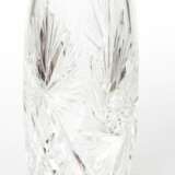 Crystal vase with silver finish Glass Early 20th century - photo 1