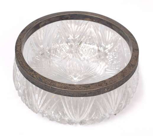 Crystal fruit bowl with silver finish and photo album Crystal Mid-20th century - photo 3
