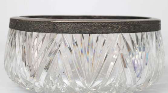 Crystal fruit bowl with silver finish and photo album Kristall Mid-20th century - Foto 6