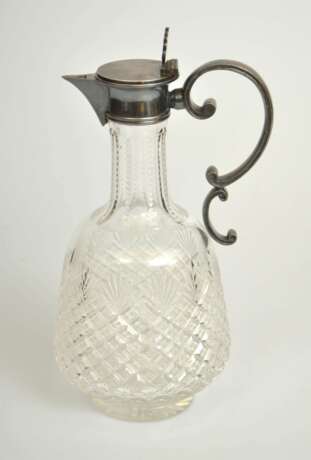 Crystal Art Nouveau decanter with silver finish 84th proof Crystal 19th century - photo 1