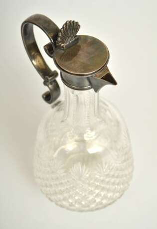 Crystal Art Nouveau decanter with silver finish 84th proof Crystal 19th century - photo 3