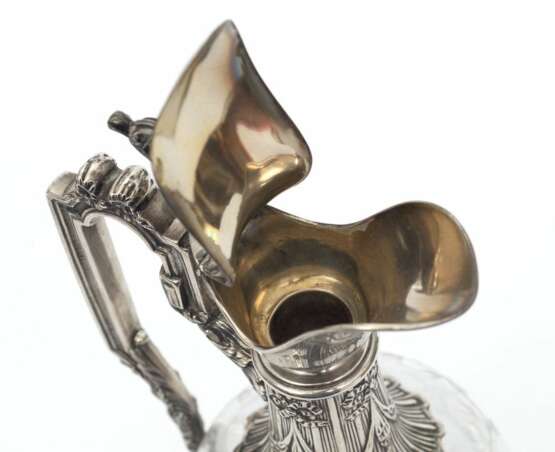 Glass decanters with silver finish 2 pcs. Glas At the turn of 19th -20th century - Foto 3