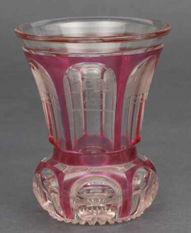 Glass vase with engravings Verre Early 19th century - photo 1
