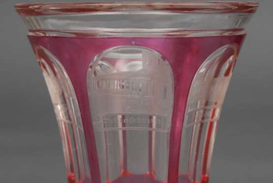Glass vase with engravings Glass Early 19th century - photo 3