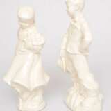 Pair of porcelain figures Girl and boy Porcelain Mid-20th century - photo 1