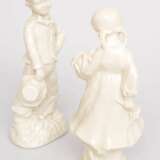 Pair of porcelain figures Girl and boy Porcelain Mid-20th century - photo 3