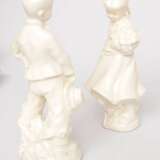 Paire de figurines en porcelaine Fille et gar&ccedil;on Porzellan Mid-20th century - Foto 5