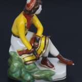 Figurine en porcelaine ``Fille aux patins`` Porzellan Mid-20th century - Foto 4