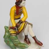 Figurine en porcelaine ``Fille aux patins`` Porzellan Mid-20th century - Foto 7