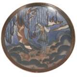 Decorative ceramic plate Girl Ceramic Early 20th century - photo 1