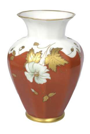 Vase en porcelaine peinte Porzellan Early 20th century - Foto 1