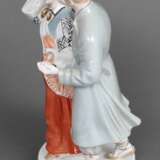 Figurine en porcelaine Fils national avec fille nationale Porzellan Mid-20th century - Foto 4