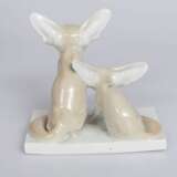 Figurine en porcelaine Renards Fennec Porcelaine Early 20th century - photo 5