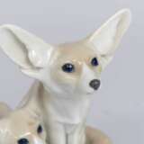 Porcelain figure Fennec foxes Porcelain Early 20th century - photo 7