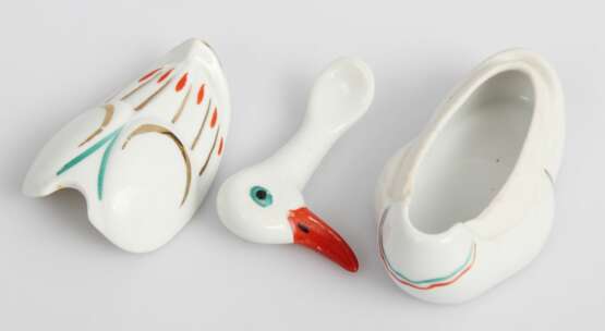 Ustensile &agrave; moutarde en porcelaine Canard Porcelaine Early 20th century - photo 12