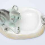 Porcelain ashtray Cat and mouse Porcelain Early 20th century - photo 5