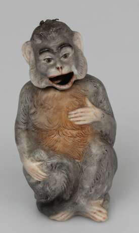 Porcelain figurine Monkey with moving head Porcelain Early 20th century - photo 1