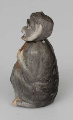 Figurine en porcelaine Singe &agrave; t&ecirc;te mobile Porzellan Early 20th century - Foto 2
