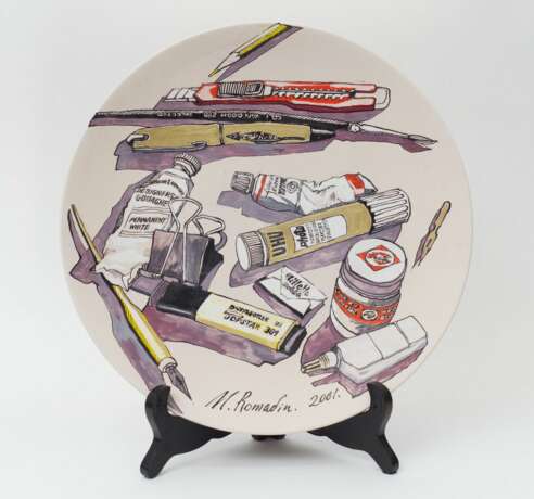 A collection of 13 painted plates by famous Russian painters Porcelain At the turn of 19th -20th century - photo 25